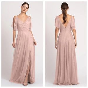 Jenny Yoo Collection Aeryn Tulle Bridesmaid Maxi Dress in Whipped Apricot